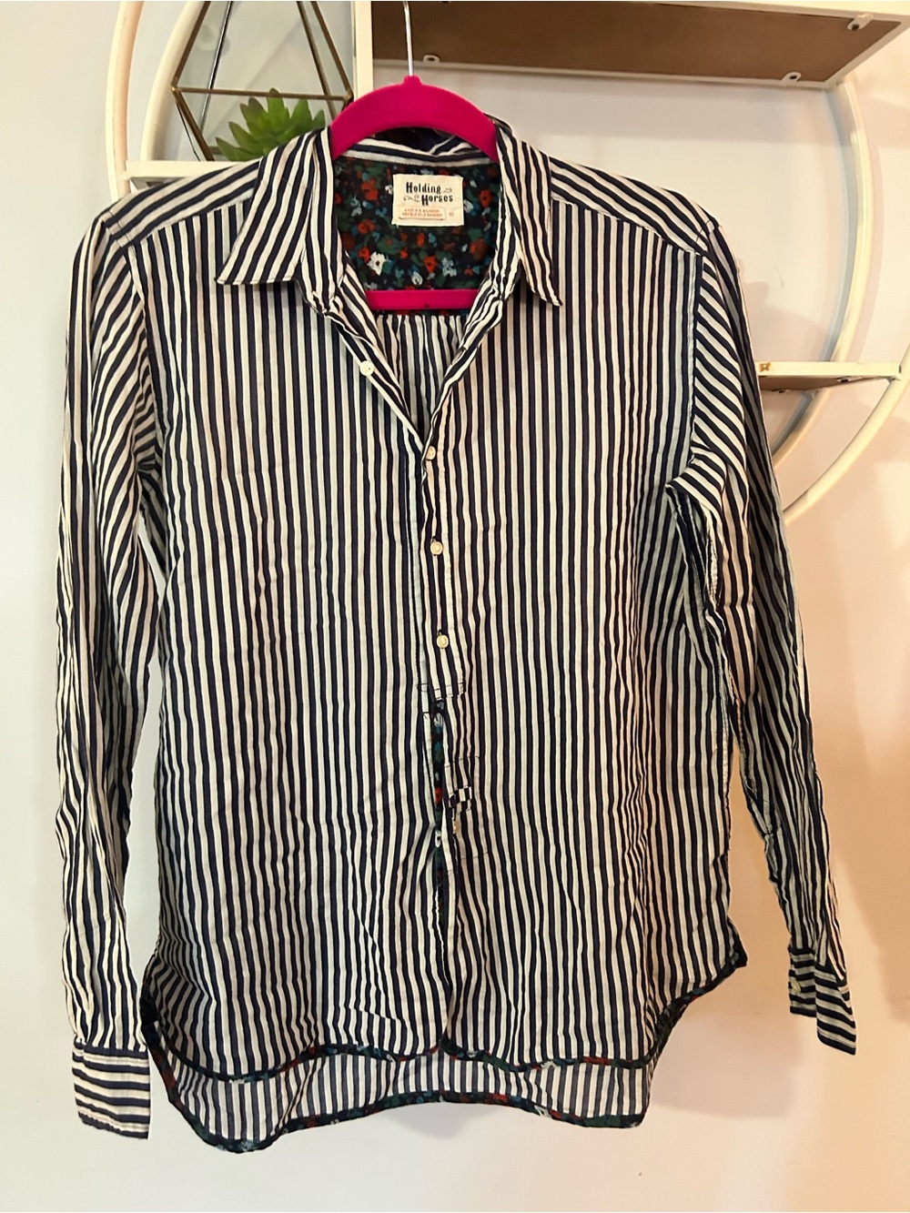 Anthropology Holding Horses Women’s Extra Small XS Striped Button Up Down Shirt